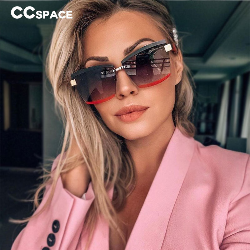 Rimless Luxury Square Sunglasses