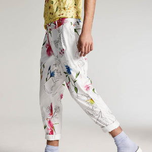 Designer Inspired: Graphic Floral Print Trousers