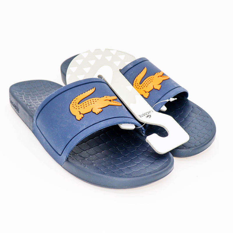 blue lacoste sliders