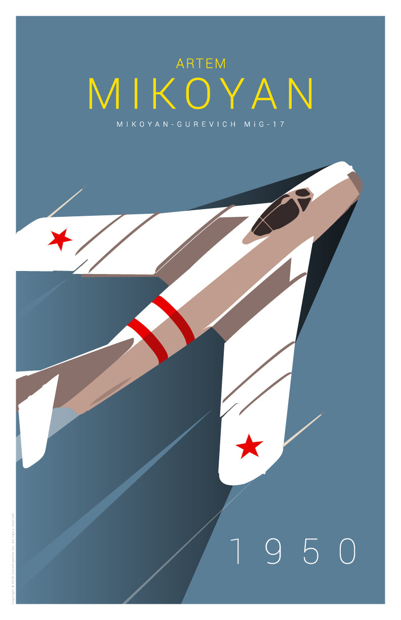MiG-17 by Artem Mikoyan poster print – IconoGraphika