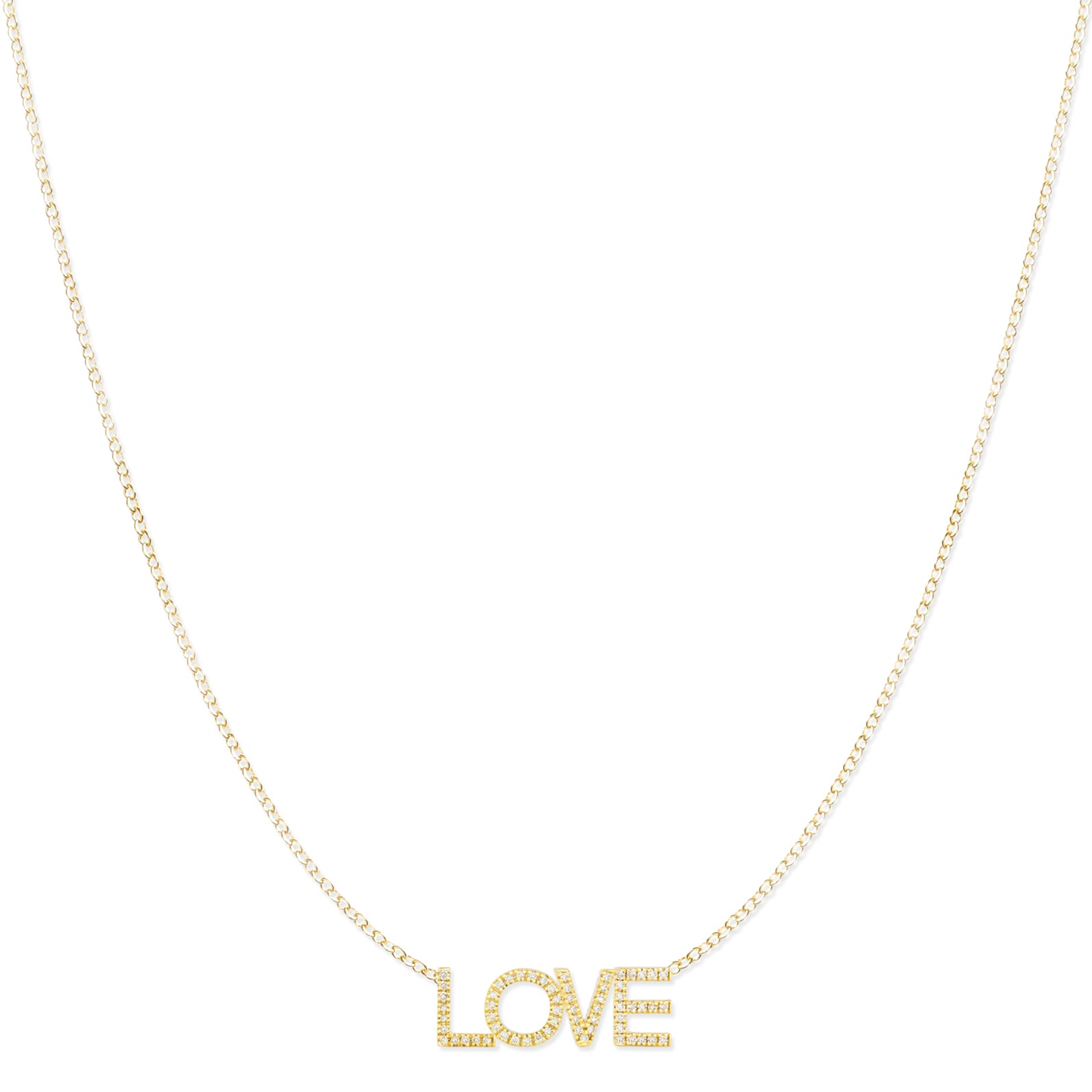 Pavé LOVE Necklace - MayaBrennerUK product image