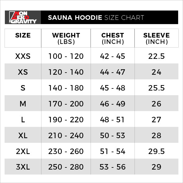 Nonzero Gravity Sauna Hoodies