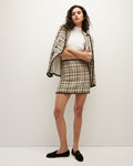 Ohemia Crochet-trim Tweed Miniskirt Ecru Ochre