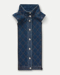 Barta Denim Quilted Dickey Bright Blue