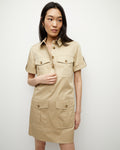 Pocketed Shift Shirt Dress