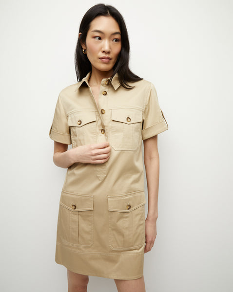 Shift Pocketed Shirt Dress