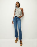 Carson Kick flare Jean Raw Hem Extended