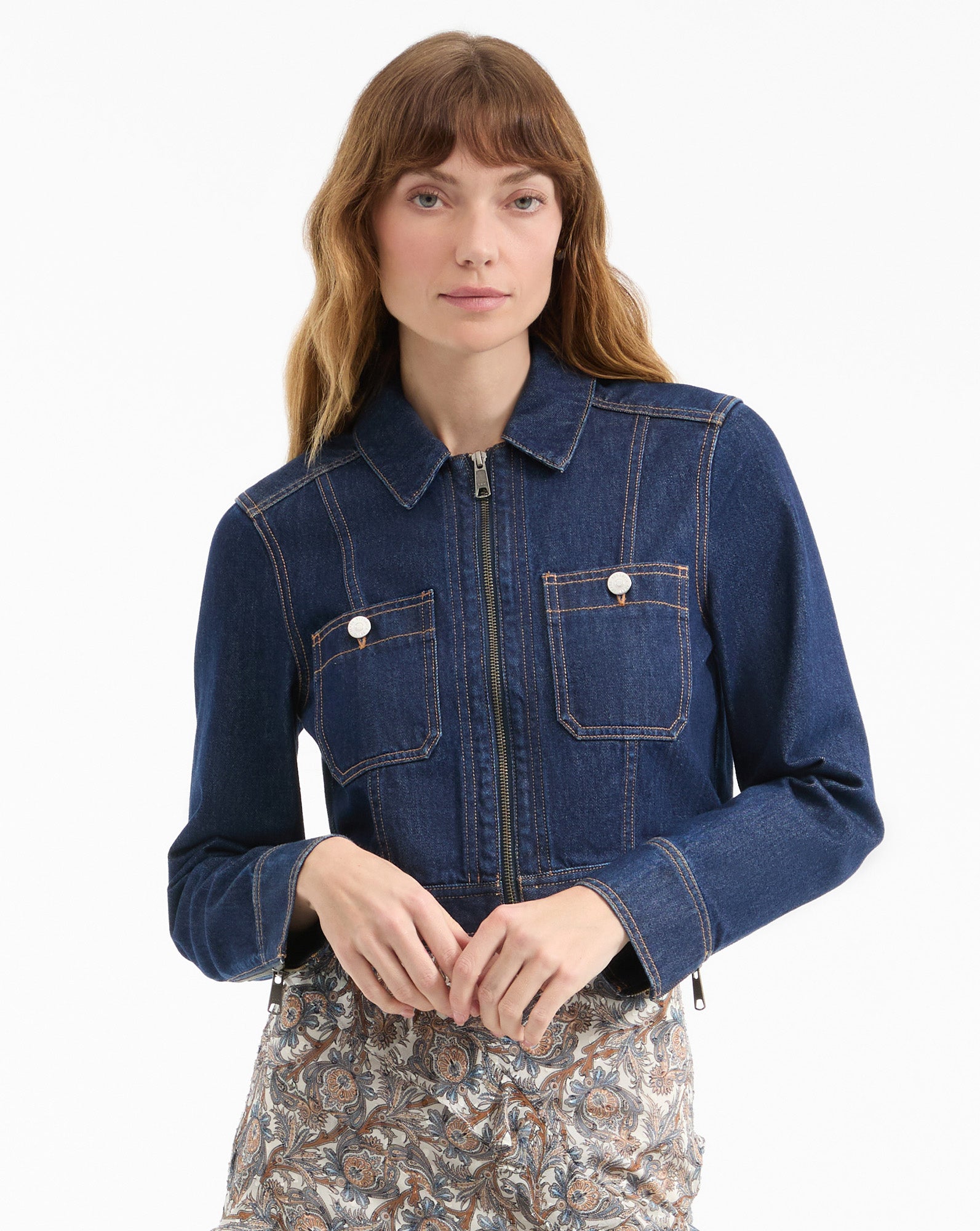 Veronica Beard Patty Denim Jacket - Indigo Rinse - View 1 of 4
