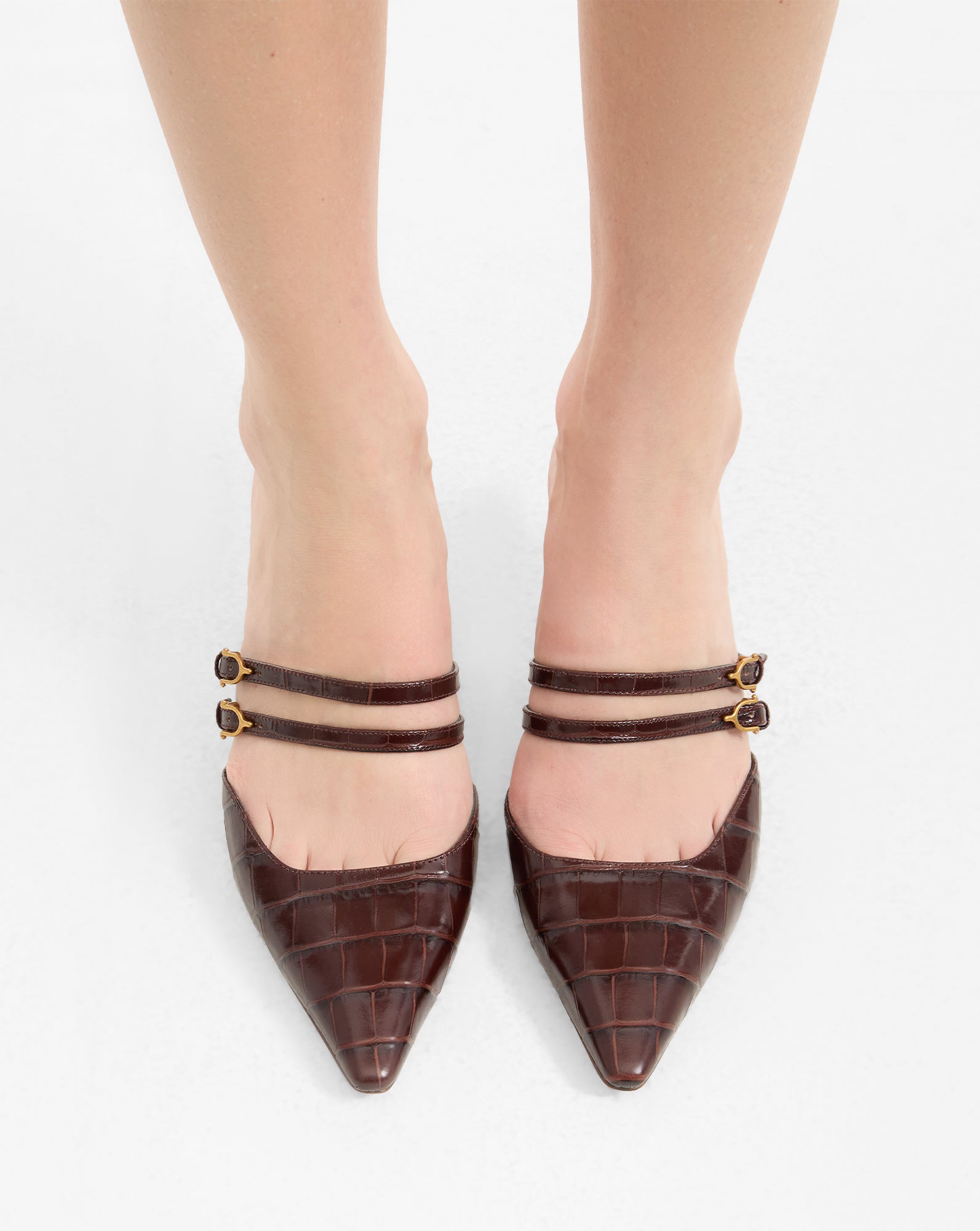 Veronica Beard Corrie Kitten-Heel Mule - Chocolate - View 2 of 4