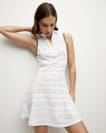 A-line Collared Lace Dress