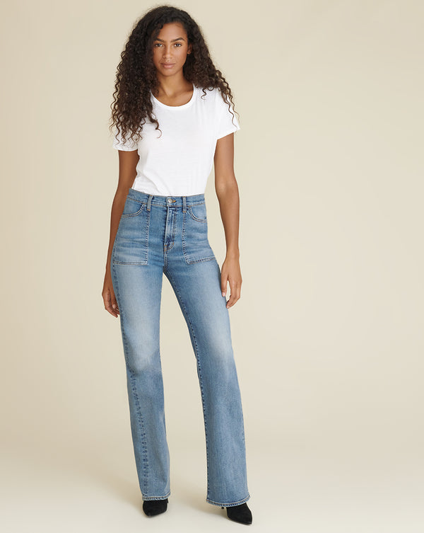 veronica beard high waisted jeans