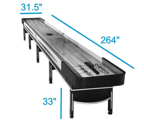 Shuffleboard table dimensions