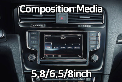 vw composition media golf carplay retrofit 5.8inch 6.5inch 8inch