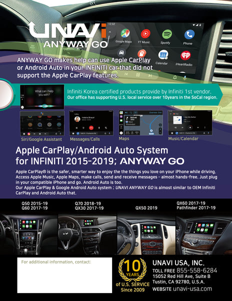 infiniti q70 carplay and android auto upgrade