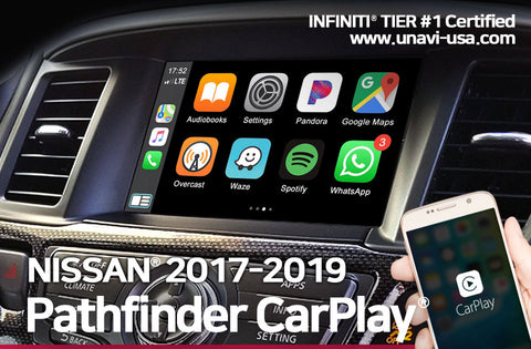 nissan 2017 to 2019 pathfinder apple carplay & android auto OEM integrated system