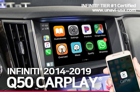 Infiniti 2014 to 2019 Apple CarPlay & Android Auto OEM-integrated system