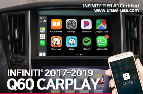 Infiniti 2017 to 2019 apple carplay & android auto OEM integrated system