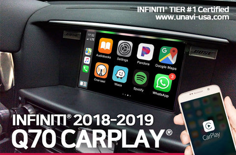 Infiniti 2018 to 2019 Q70 apple carplay & android auto OEM integrated system