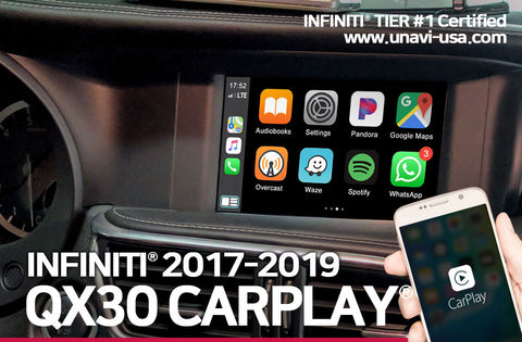 Infiniti 2017 to 2019 QX30 apple carplay & android auto OEM integrated system