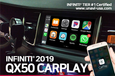 Infiniti 2019 QX50 apple carplay & android auto OEM integrated system