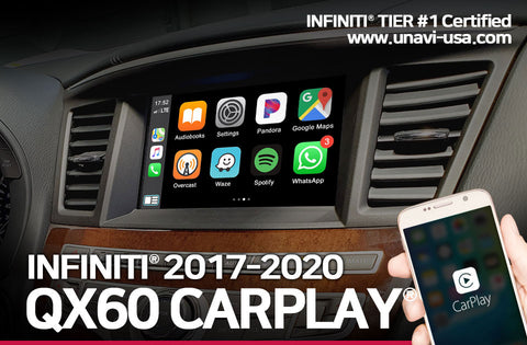 Infiniti 2017 to 2020 QX60 apple carplay & android auto OEM integrated system