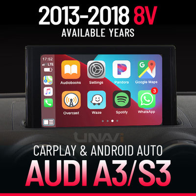 New Year Sale : Apple CarPlay for AUDI A3 & S3 2013-2018 | Wireless & Wired  | CarPlay & Android Auto Module Update