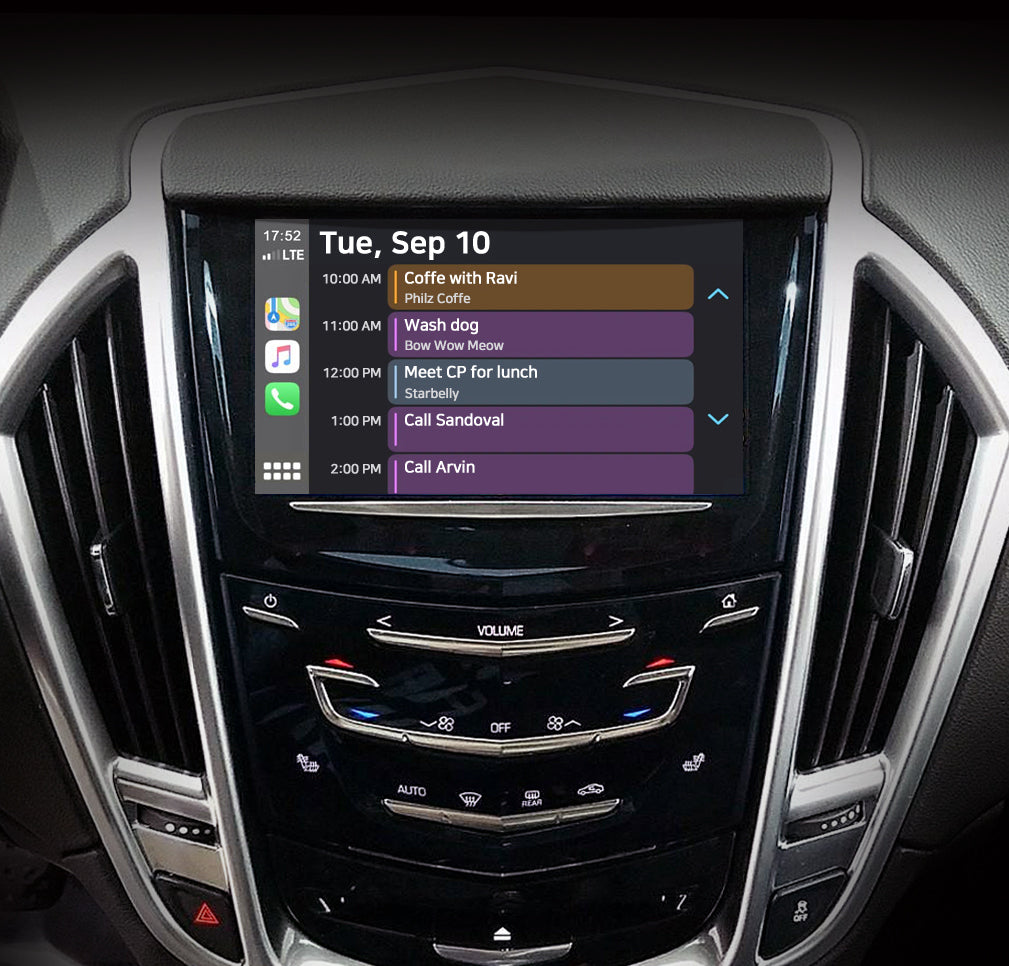 Volvo CarPlay Retrofit Calendar & Schedule