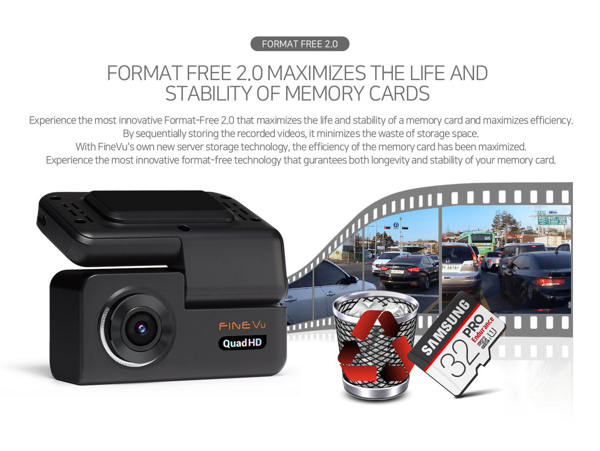 UNAVI GX300 2-Channel Front & Rear QHD 2K Dashcam