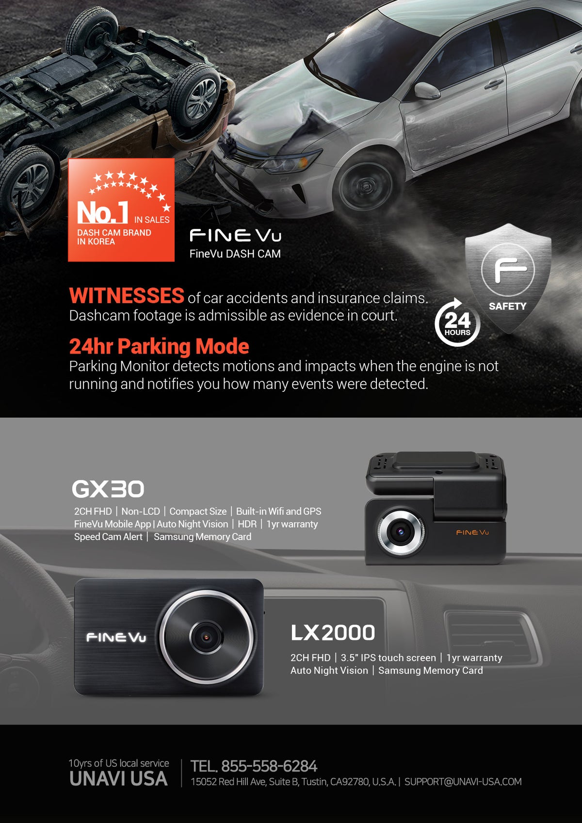 New Year Sale: Unavi FineVu GX300 | 2 Channel Dash Cam | 2K QHD | GPS &  WiFi built-in | 32 GB SD Card