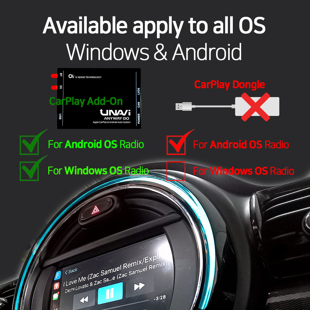 CarPlay Android Auto Camera MINI NBT EVO F54 F55 F56 F57 F60