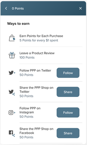 How to Earn Points in the PPP Perks Rewards Program
