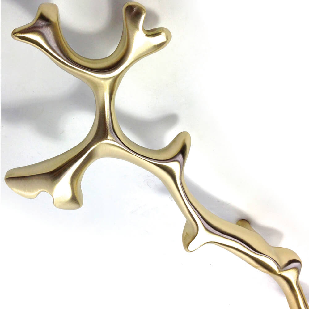 Door pull handle - TWIG - Philip Watts Design - brass / aluminum / bronze