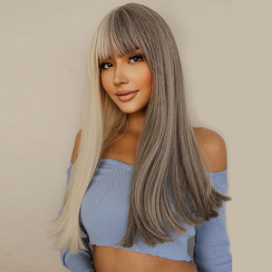 Long Synthetic Hair Wigs made with Heat Resistant Fibers