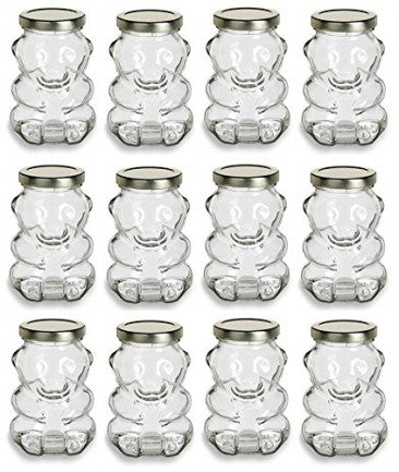 6 oz Hexagon Jars - 12 Count Case - Lids Included