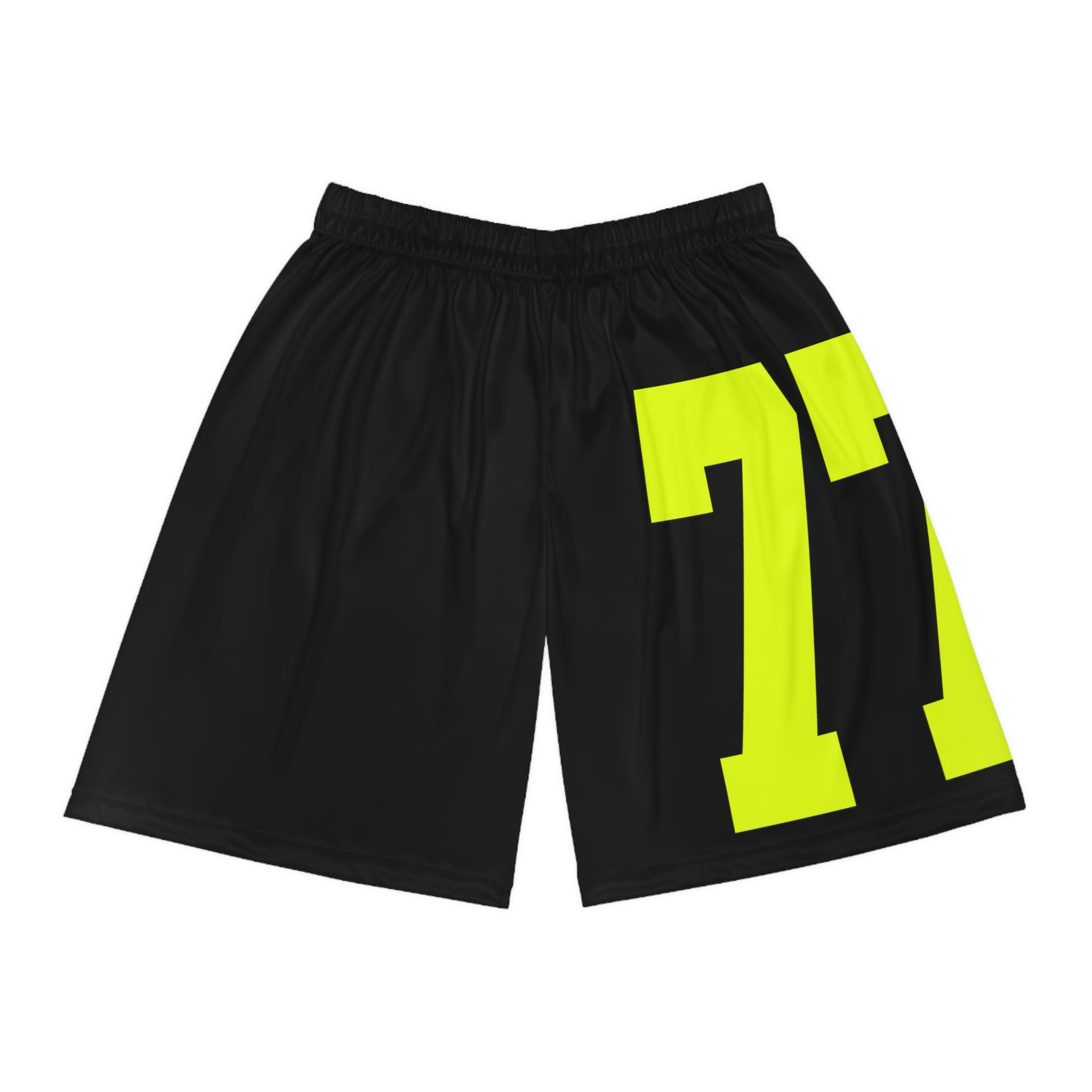 Product Image of SAFETY GREEN 77 Basketball Shorts (black) #1