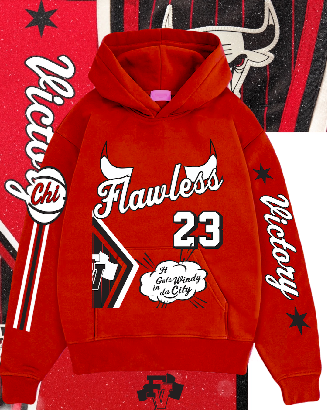 Premium Chicago Football Hoodie - Chitown Clothing XXL