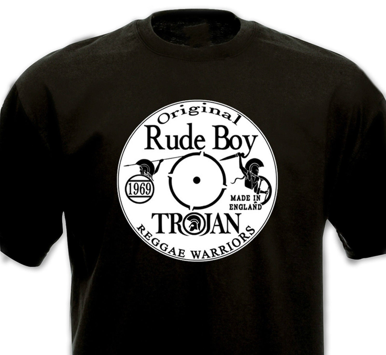 Mens T Shirt Original Rude Boy Ska Reggae Dub Vinyl Trojan