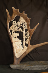 Moose Antler Carving, Power Carving, bigfoot-carving-tools