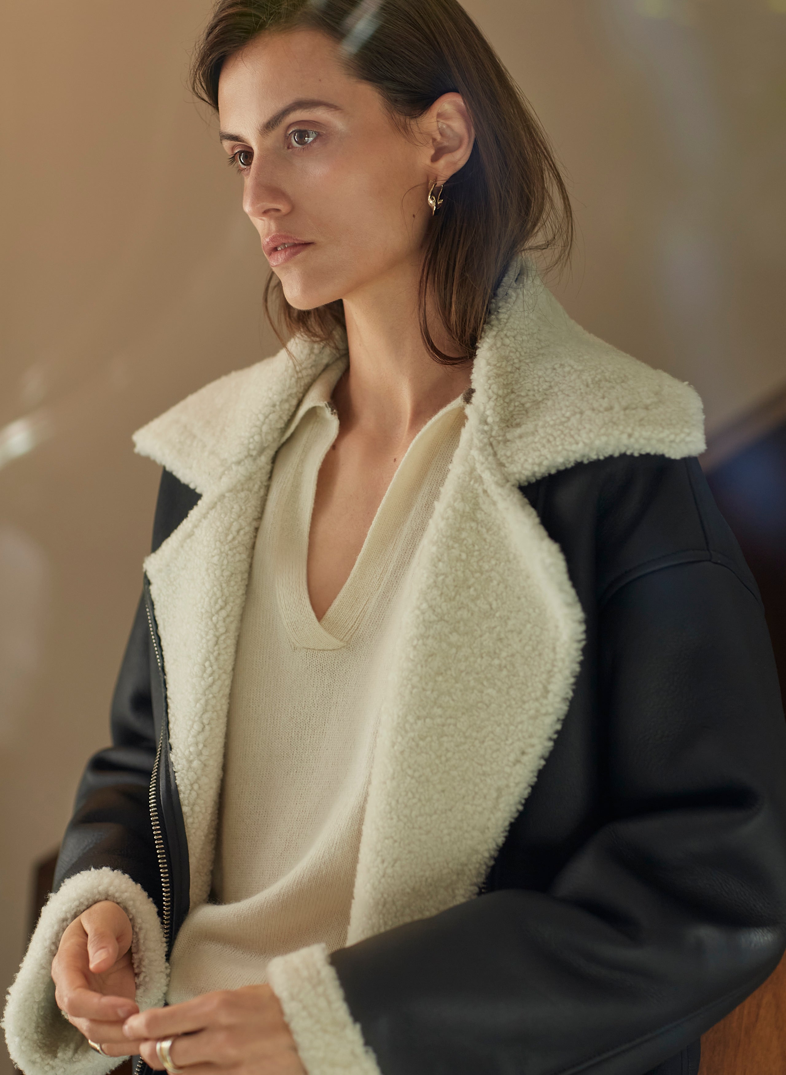 Carey Shearling Aviator Jacket