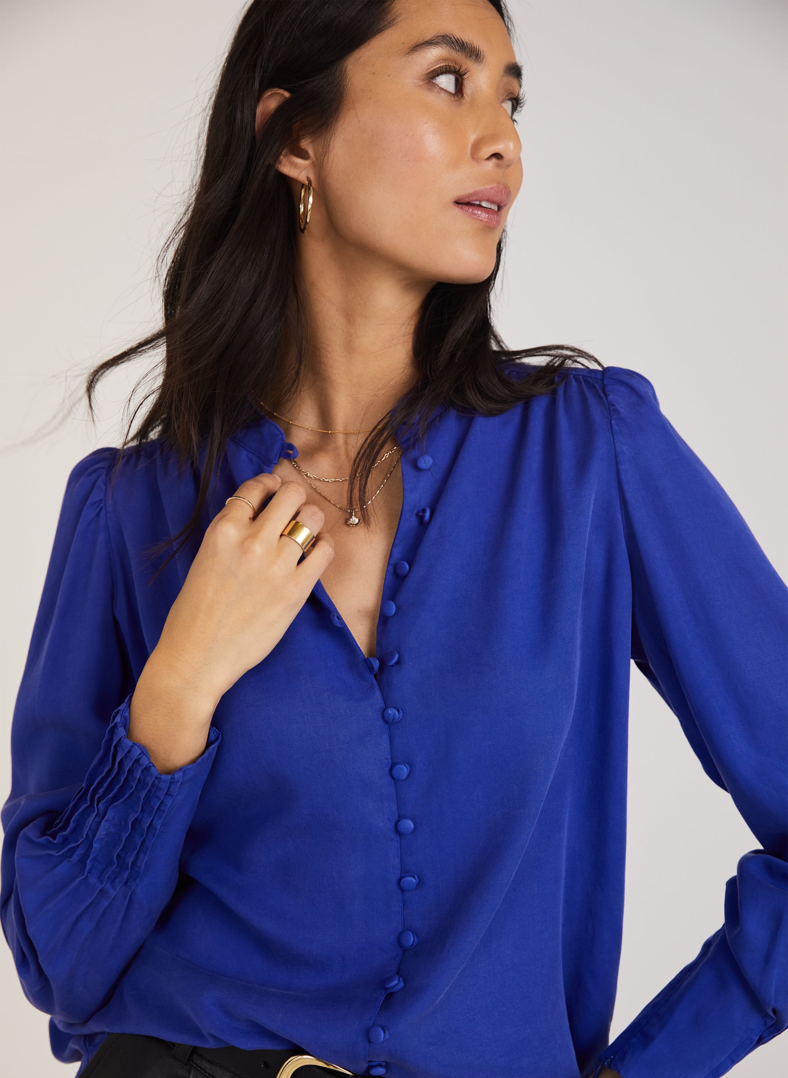 Annika Button Through Blouse