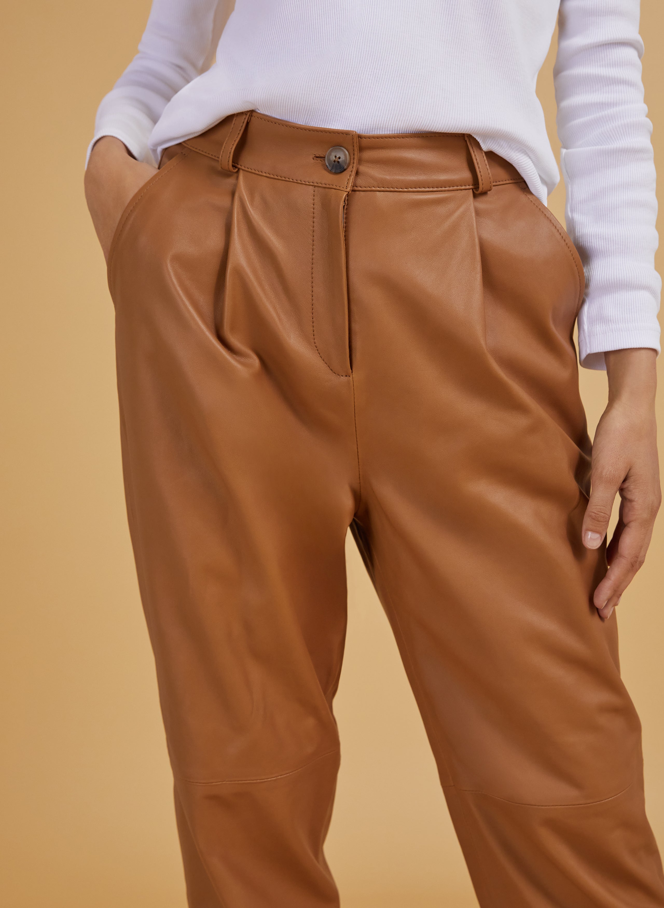 Faiza Leather Trouser