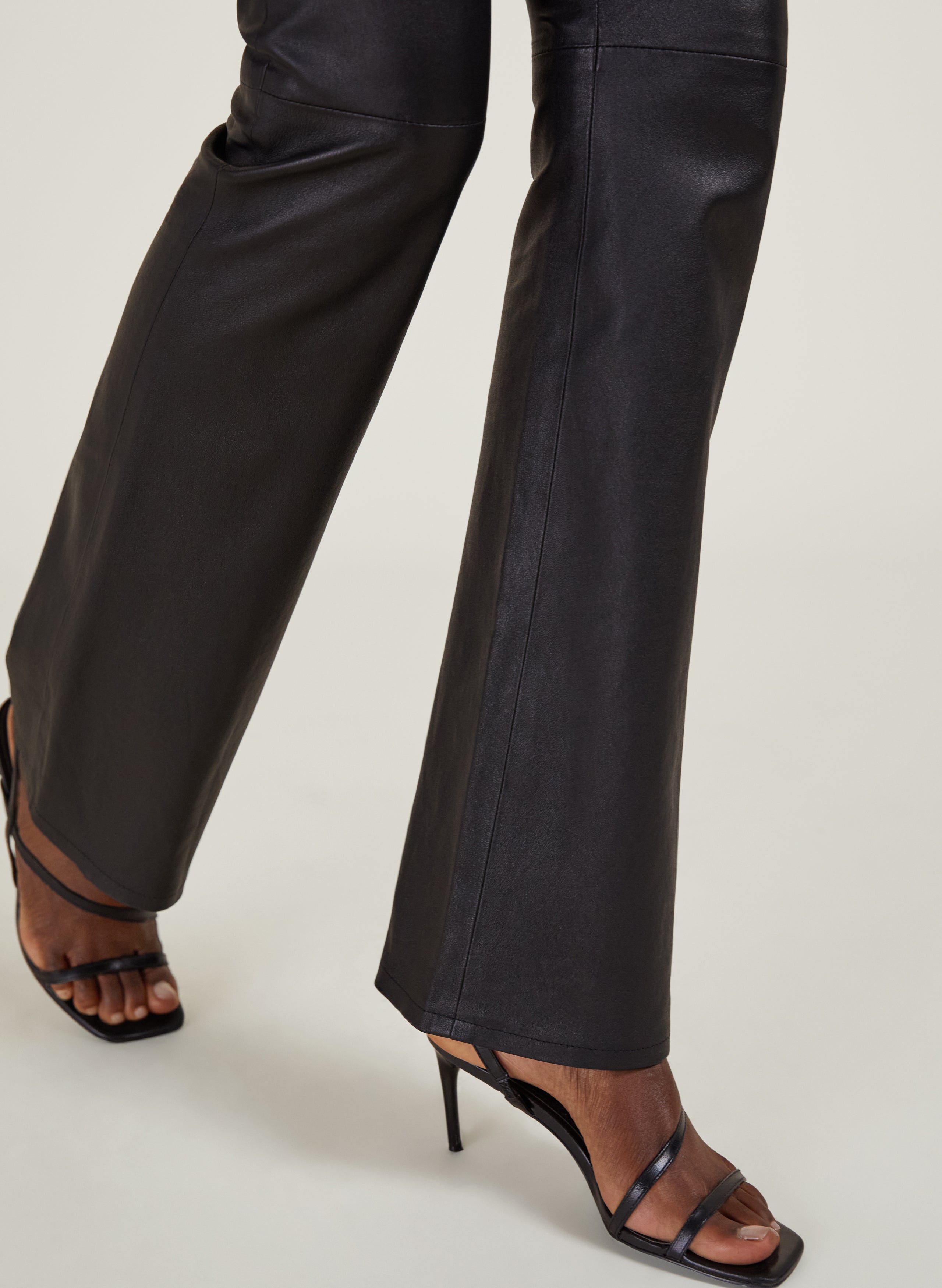 Salma Flare Leather Trousers