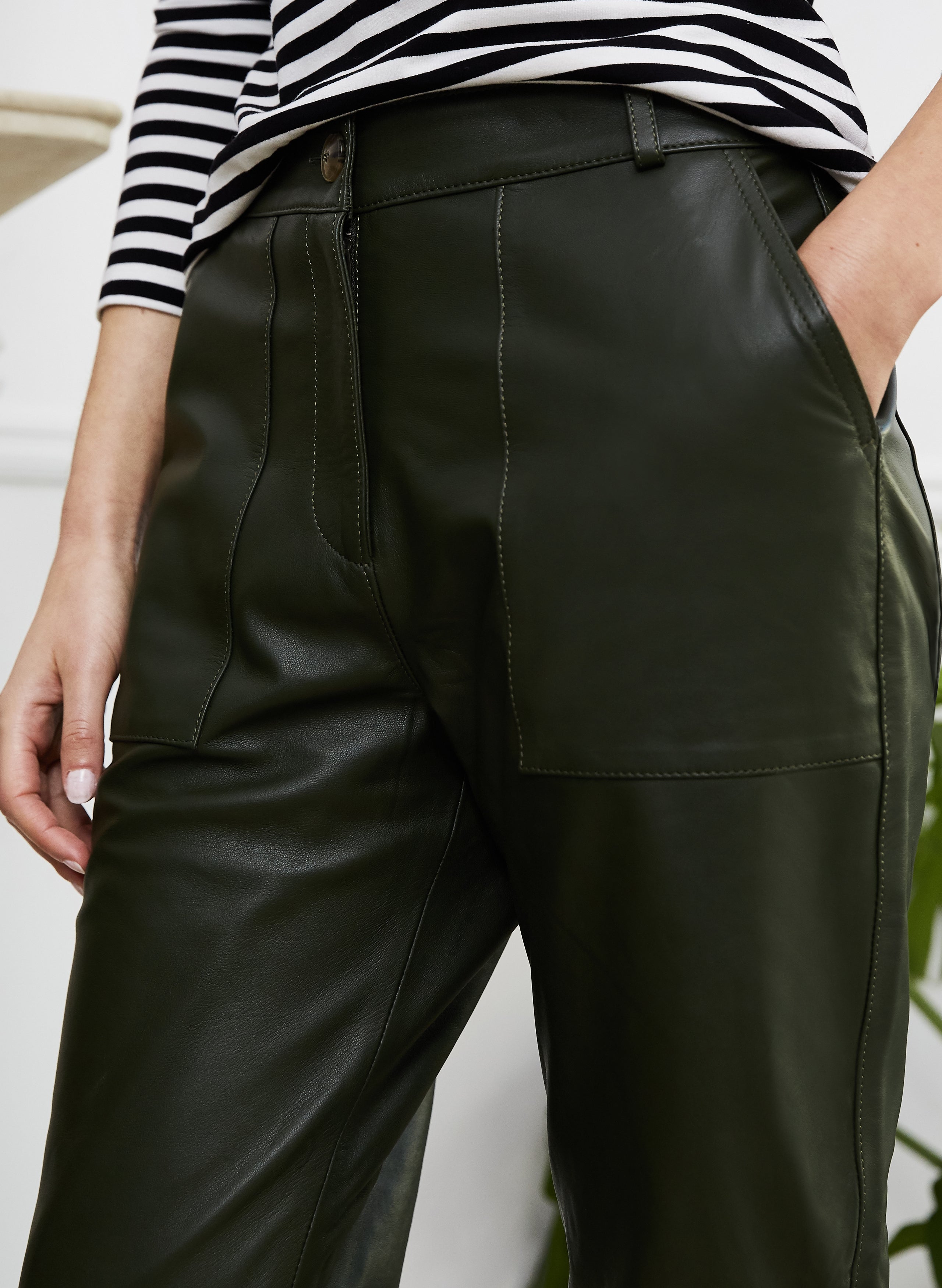 Lida Leather Cargo Pant