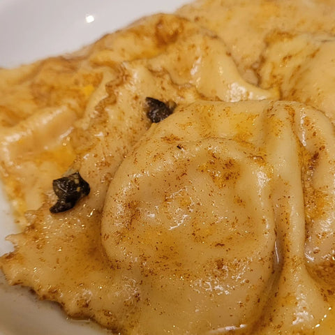 Cooking with Käse recipes - Tomme & Pumpkin ravioli