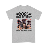 German Shepherd Dogs Make Me Happy Print T shirt