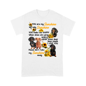 Dachshund You Are My Sunshine Dog Sunflower T shirt