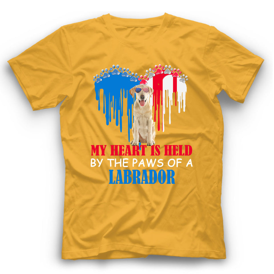 My Heart Is Held By The Paws Of A Labrador T shirt
