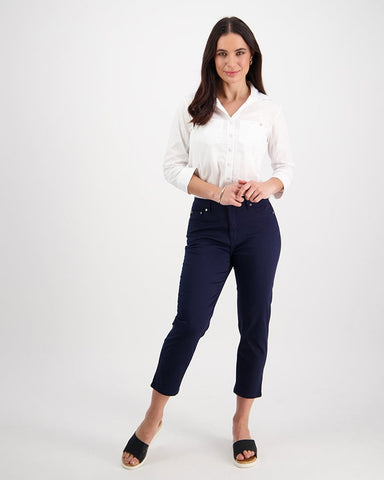 Vassalli Skinny Leg 78 Zip fly Pants 5509LW Navy