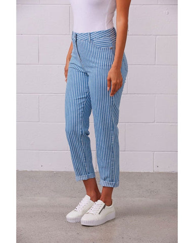 Newport Cici Stripe Jean Blue Stripe