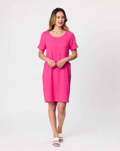 Democracy Georgia Dress Hot Pink